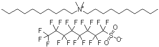 N-Decyl-N,N-dimethyl-1-decanaminium 1,1,2,2,3,3,4,4,5,5,6,6,7,7,8,8,8-heptadecafluoro-1-octanesulfonate molecular structure (CAS 251099-16-8)
