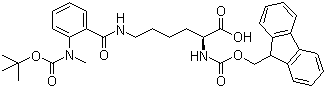 Fmoc-Lys(N-Me-Abz-Boc)-OH molecular structure (CAS 251103-43-2)