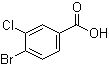 structure of CAS# 25118-59-6, 4-Bromo-3-chlorobenzoic acid