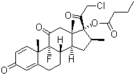 Clobetasone butyrate molecular structure (CAS 25122-57-0)