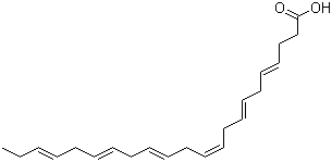 Docosahexaenoic acid molecular structure (CAS 25167-62-8)
