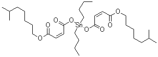 二丁基锡 双(异辛基马来酸酯)分子结构 (CAS 25168-21-2)