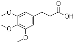 structure of CAS# 25173-72-2, 3,4,5-Trimethoxybenzenepropanoic acid;3,4,5-Trimethoxyhydrocinnamic acid ; 3,4,5-Trimethoxy-beta-phenylpropionic acid; 3,4,5-Trimethoxyphenylpropionic acid; 3-(3,4,5-Trimethoxyphenyl)propanoic acid
