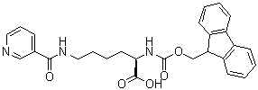 N2-[(9H-Fluoren-9-ylmethoxy)carbonyl]-N6-(3-pyridinylcarbonyl)-D-lysine molecular structure (CAS 252049-12-0)