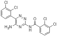 N-[5-Amino-6-(2,3-dichlorophenyl)-1,2,4-triazin-3-yl]-2,3-dichlorobenzamide molecular structure (CAS 252186-79-1)