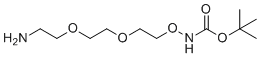 t-Boc-Aminooxy-PEG2-amine molecular structure (CAS 252378-69-1)