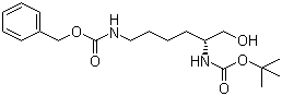 结构式 CAS# 252940-35-5, 2-N-叔丁氧羰基-6-N-苄氧羰基-D-赖氨醇