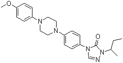 structure of CAS# 252964-68-4, 2,4-Dihydro-4-[4-[4-(4-methoxyphenyl)-1-piperazinyl]phenyl]-2-(1-methylpropyl)-3H-1,2,4-triazol-3-one;2-Butan-2-yl-4-[4-[4-(4-methoxyphenyl)piperazin-1-yl]phenyl]-1,2,4-triazol-3-one