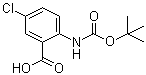 structure of CAS# 253677-29-1, 5-Chloro-2-((tert-butoxycarbonyl)amino)benzoic acid