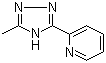 结构式 CAS# 25433-36-7, 3-(2-吡啶基)-5-甲基-1,2,4-三唑