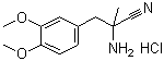 L-3-(3,4-二甲氧基苯基)-2-氨基-2-甲基丙腈盐酸盐分子结构 (CAS 2544-13-0)