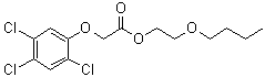 结构式 CAS# 2545-59-7, 2,4,5-三氯苯氧基乙酸丁氧乙酯
