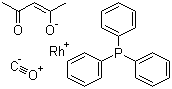 三苯基膦乙酰丙酮羰基铑(I)分子结构 (CAS 25470-96-6)