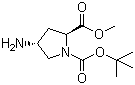 (2R,4S)-1-tert-Butyl 2-methyl 4-aminopyrrolidine-1,2-dicarboxylate molecular structure (CAS 254881-77-1)