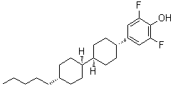 2,6-二氟-4-[(反式,反式)-4'-戊基[1,1'-联环己基]-4-基]苯酚分子结构 (CAS 255386-65-3)