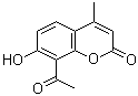 结构式 CAS# 2555-29-5, 8-乙酰基-7-羟基-4-甲基香豆素