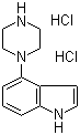 结构式 CAS# 255714-24-0, 4-(1-哌嗪基)-1H-吲哚盐酸盐