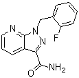 1-(2-Fluorobenzyl)-1H-pyrazolo[3,4-b]pyridine-3-carboxamide molecular structure (CAS 256376-62-2)