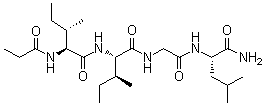 N-(1-Oxopropyl)-L-isoleucyl-L-isoleucylglycyl-L-leucinamide molecular structure (CAS 256419-86-0)