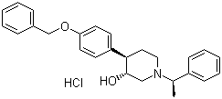 (3R,4R)-1-[(1R)-1-Phenylethyl]-4-[4-(phenylmethoxy)phenyl]-3-piperidinol hydrochloride molecular structure (CAS 257938-65-1)