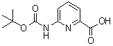 6-[(tert-Butoxycarbonyl)amino]-2-pyridinecarboxylic acid molecular structure (CAS 258497-21-1)