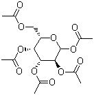 1,2,3,4,6-D-葡萄糖五乙酸酯分子结构 (CAS 25878-60-8)