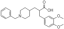 alpha-[(3,4-Dimethoxyphenyl)methyl]-1-(phenylmethyl)-4-piperidinepropanoic acid molecular structure (CAS 259170-03-1)