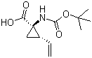 (1R,2S)-1-(tert-Butoxycarbonylamino)-2-vinylcyclopropanecarboxylic acid molecular structure (CAS 259221-77-7)