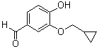 structure of CAS# 25934-52-5, 3-Cyclopropylmethoxy-4-hydroxybenzaldehyde;alpha-Cyclopropylvanillin