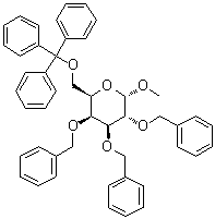 甲基 2,3,4-三-O-(苯基甲基)-6-O-(三苯基甲基)-alpha-D-吡喃半乳糖苷分子结构 (CAS 2595-06-4)