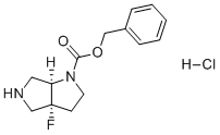 (cis)-benzyl 3a-fluorohexahydropyrrolo[3,4-b]pyrrole-1(2H)-carboxylate hydrochloride molecular structure (CAS 2597333-33-8)