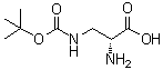结构式 CAS# 259825-43-9, 3-[[叔丁氧羰基]氨基]-D-丙氨酸