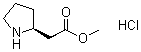 (2S)-2-吡咯烷乙酸甲酯盐酸盐分子结构 (CAS 259868-83-2)