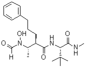 (alphaR)-N-[(1S)-2,2-Dimethyl-1-[(methylamino)carbonyl]propyl]-alpha-[(1S)-1-(formylhydroxyamino)ethyl]benzenepentanamide molecular structure (CAS 260264-93-5)