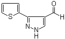 structure of CAS# 26033-27-2, 3-(Thiophen-2-yl)-1H-pyrazole-4-carboxaldehyde