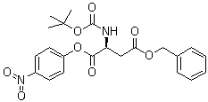 N-[(tert-Butyloxy)carbonyl]-L-aspartic acid 1-(4-nitrophenyl) 4-(phenylmethyl) ester molecular structure (CAS 26048-69-1)