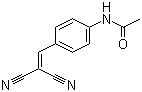 structure of CAS# 26088-79-9, 2-(4-Acetamidobenzylidene)malononitrile;alpha-Dicyanomethylene-4-acetotoluidide