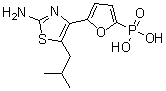structure of CAS# 261365-11-1, 2-Amino-5-isobutyl-4-[5-phosphono-2-furanyl]thiazole;MB 05032
