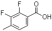 2,3-Difluoro-4-methylbenzoic acid molecular structure (CAS 261763-37-5)