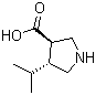 (3R,4R)-4-Isopropylpyrrolidine-3-carboxylic acid molecular structure (CAS 261896-36-0)