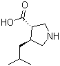 (3S,4S)-4-Isobutylpyrrolidine-3-carboxylic acid molecular structure (CAS 261896-40-6)