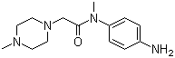 structure of CAS# 262368-30-9, N-(4-Aminophenyl)-N,4-dimethyl-1-piperazineacetamide