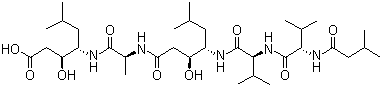 Pepstatin molecular structure (CAS 26305-03-3)
