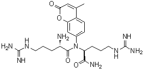 L-Arginyl-N-(4-methyl-2-oxo-2H-1-benzopyran-7-yl)-L-argininamide molecular structure (CAS 263843-55-6)