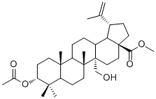 3-Acetoxy-27-hydroxy-20(29)-lupen-28-oic acid methyl ester  molecular structure (CAS 263844-80-0)