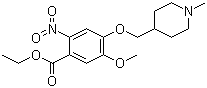 Ethyl 5-methoxy-4-[[1-methylpiperidin-4-yl]methoxy]-2-nitrobenzoate molecular structure (CAS 264208-63-1)