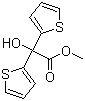 2,2-二噻吩基乙醇酸甲酯分子结构 (CAS 26447-85-8)