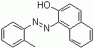 结构式 CAS# 2646-17-5, 溶剂橙 2; 1-[(2-甲基苯基)偶氮]-2-萘醇