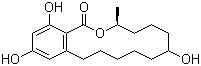 structure of CAS# 26538-44-3, Zeranol;alpha-Zearalanol; 2,4-Dihydroxy-6-(6a,10-dihydroxyundecyl)benzoic acid 10-lactone