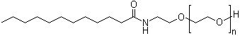 聚乙二醇单(2-月桂酰胺基乙基)醚分子结构 (CAS 26635-75-6)